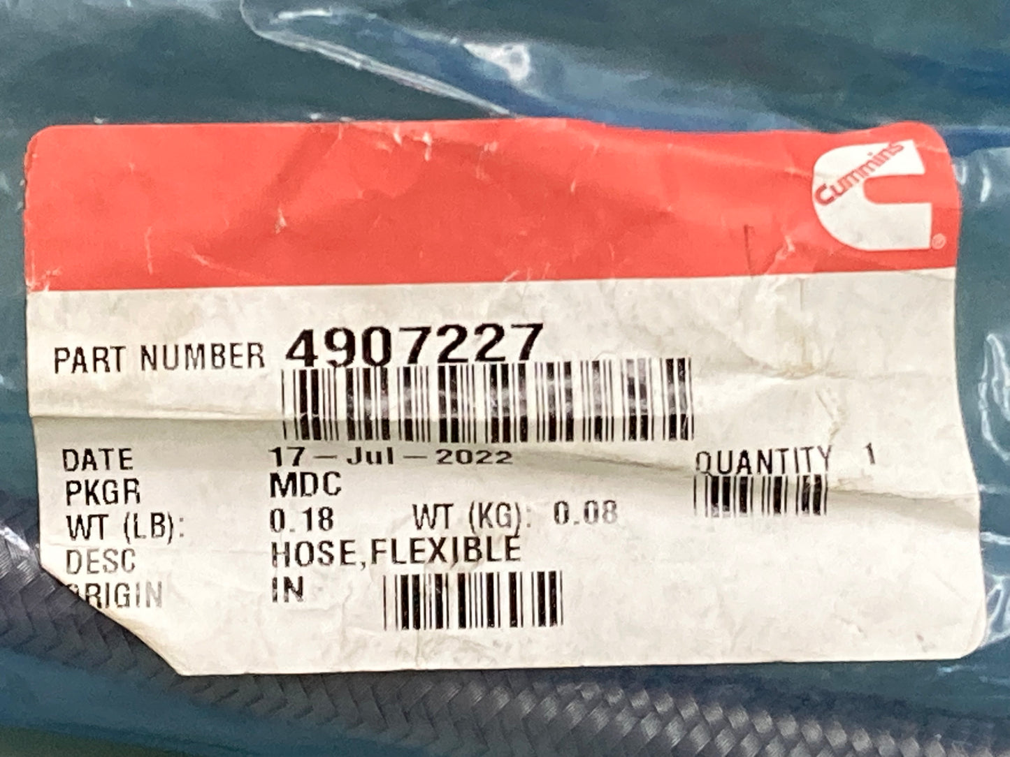 New Genuine Cummins 4907227 Multi Purpose Flexible Hose