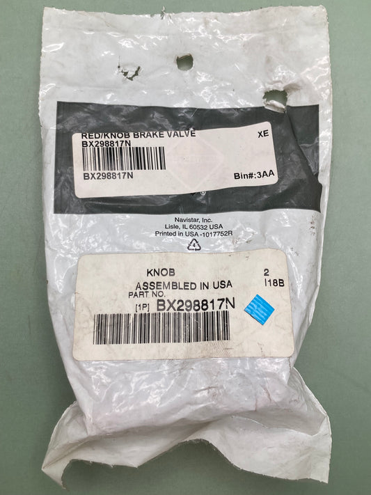 2 Pk New Genuine International BX298817N Brake Valve, Red/Knob