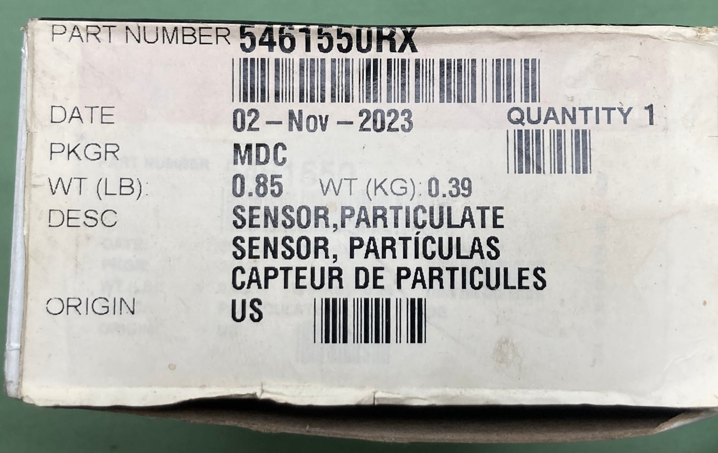 New Genuine Cummins 5461550RX Particulate Sensor