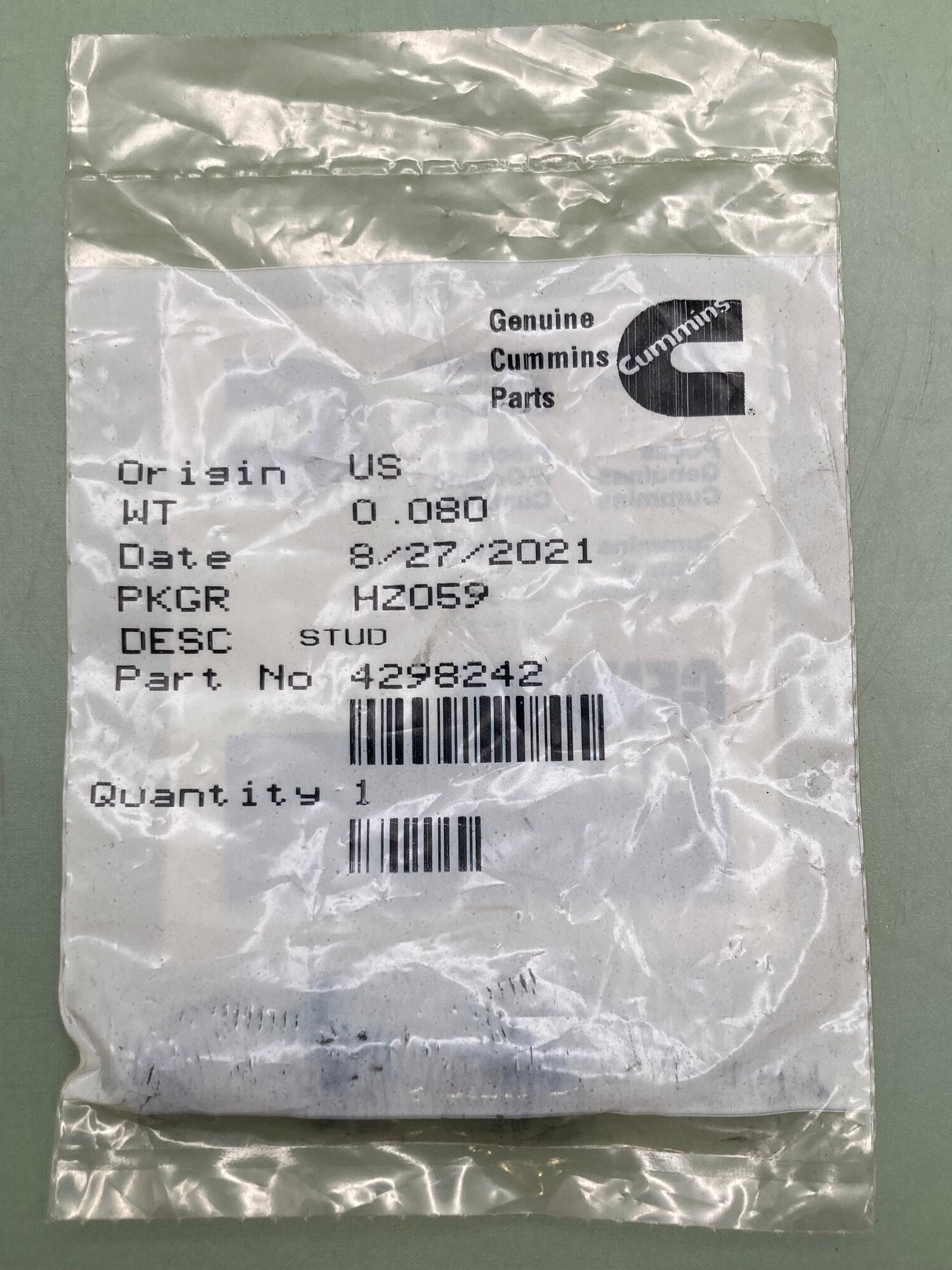 New Genuine Cummins 4298242 Stud