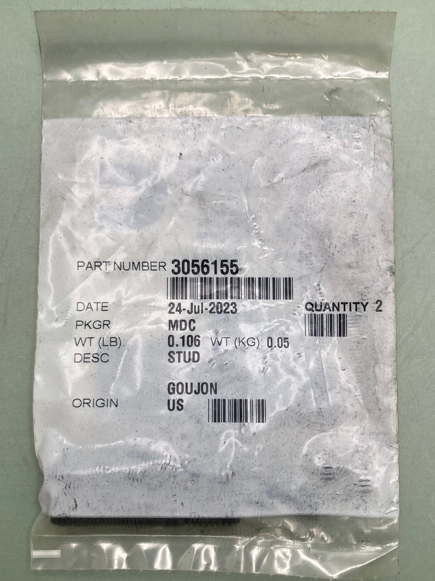 2 Pk New Genuine Cummins 3056155 Stud