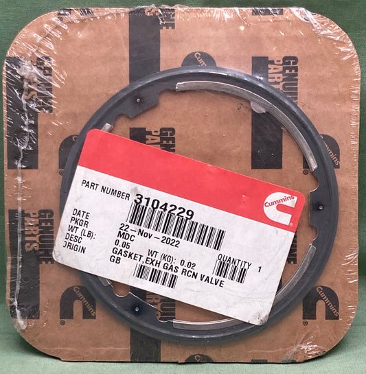 New Genuine Cummins 3104229 Gasket, Exhaust Gas RCN Valve