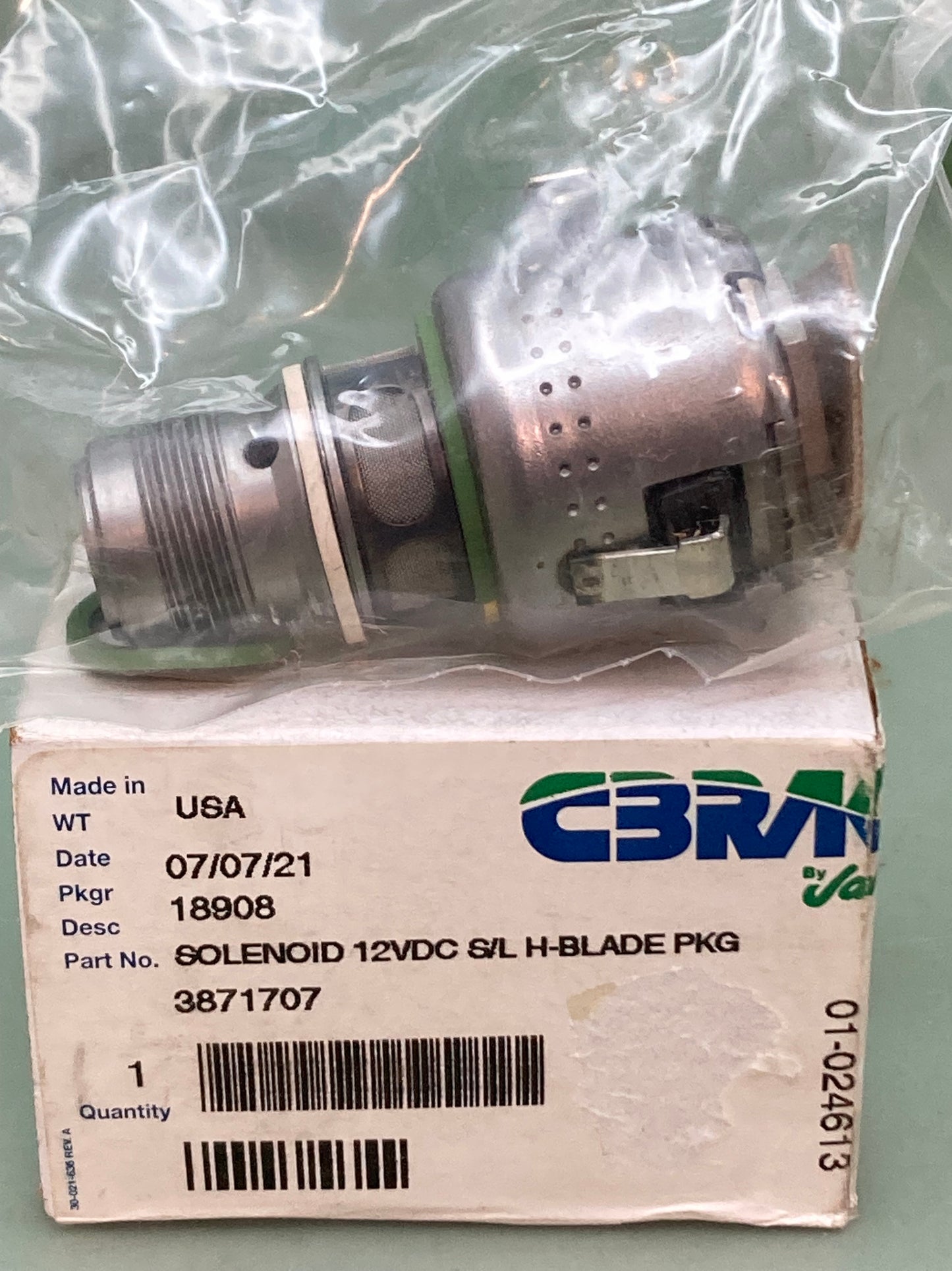 New Genuine Jacobs 01-024613 Solenoid Valve-12v SL Cummings 3871707