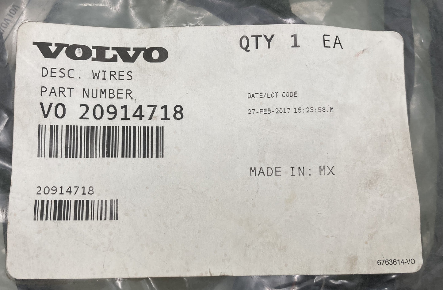 New Genuine Volvo 20914718 Multi-Purpose Wire Cable