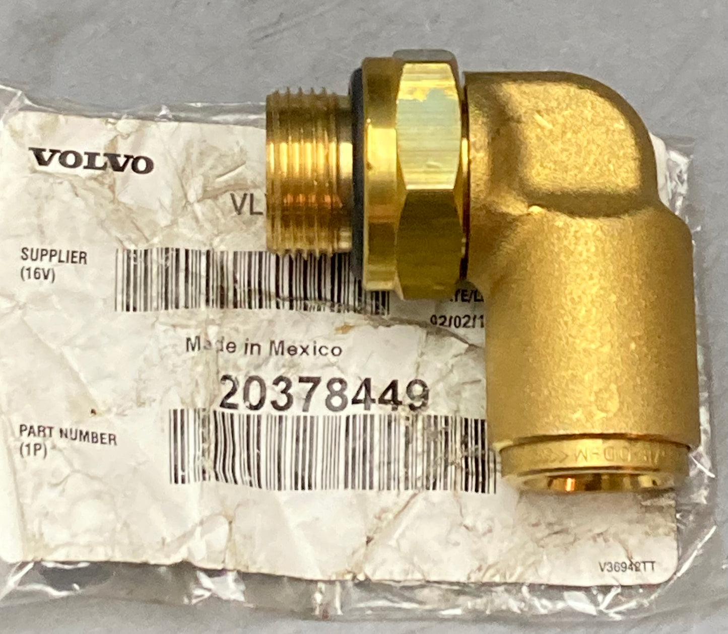 New Genuine Volvo 20378449 PLC Male Elbow Fitting
