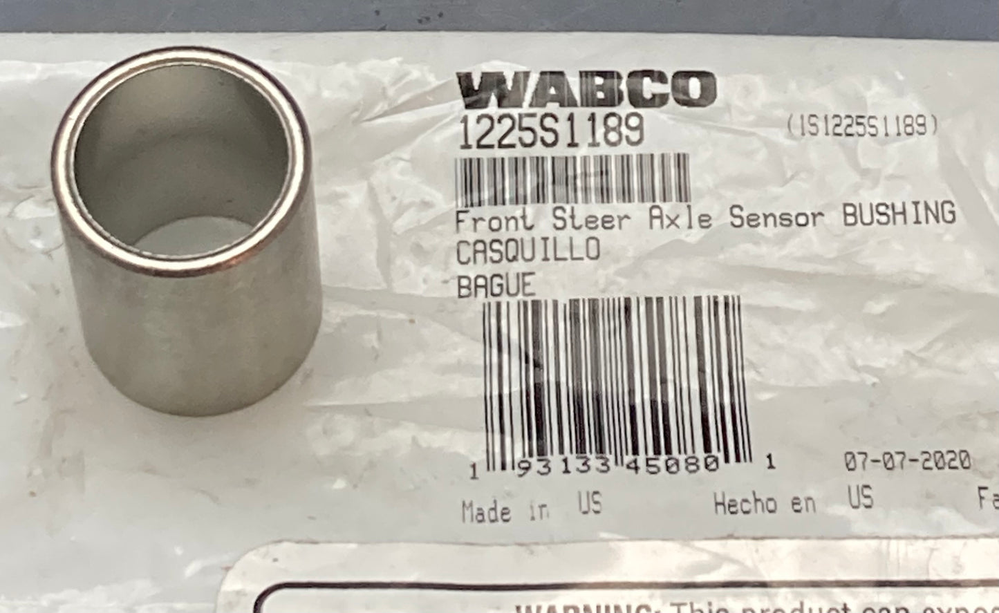 New Genuine Wabco 1225S1189 Steering Knuckle Bushing