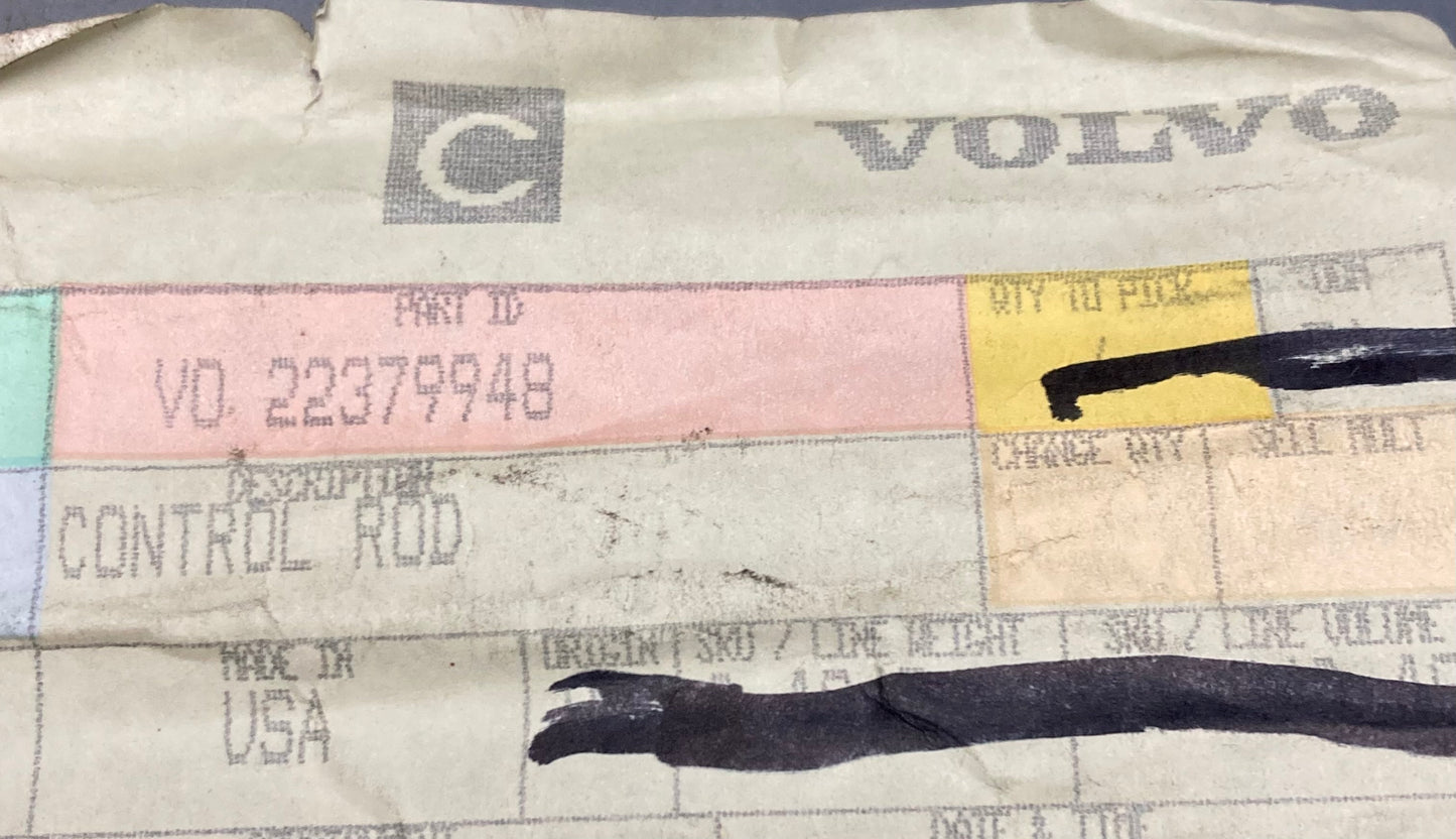 New Genuine Volvo VO 22379948 Control Rod