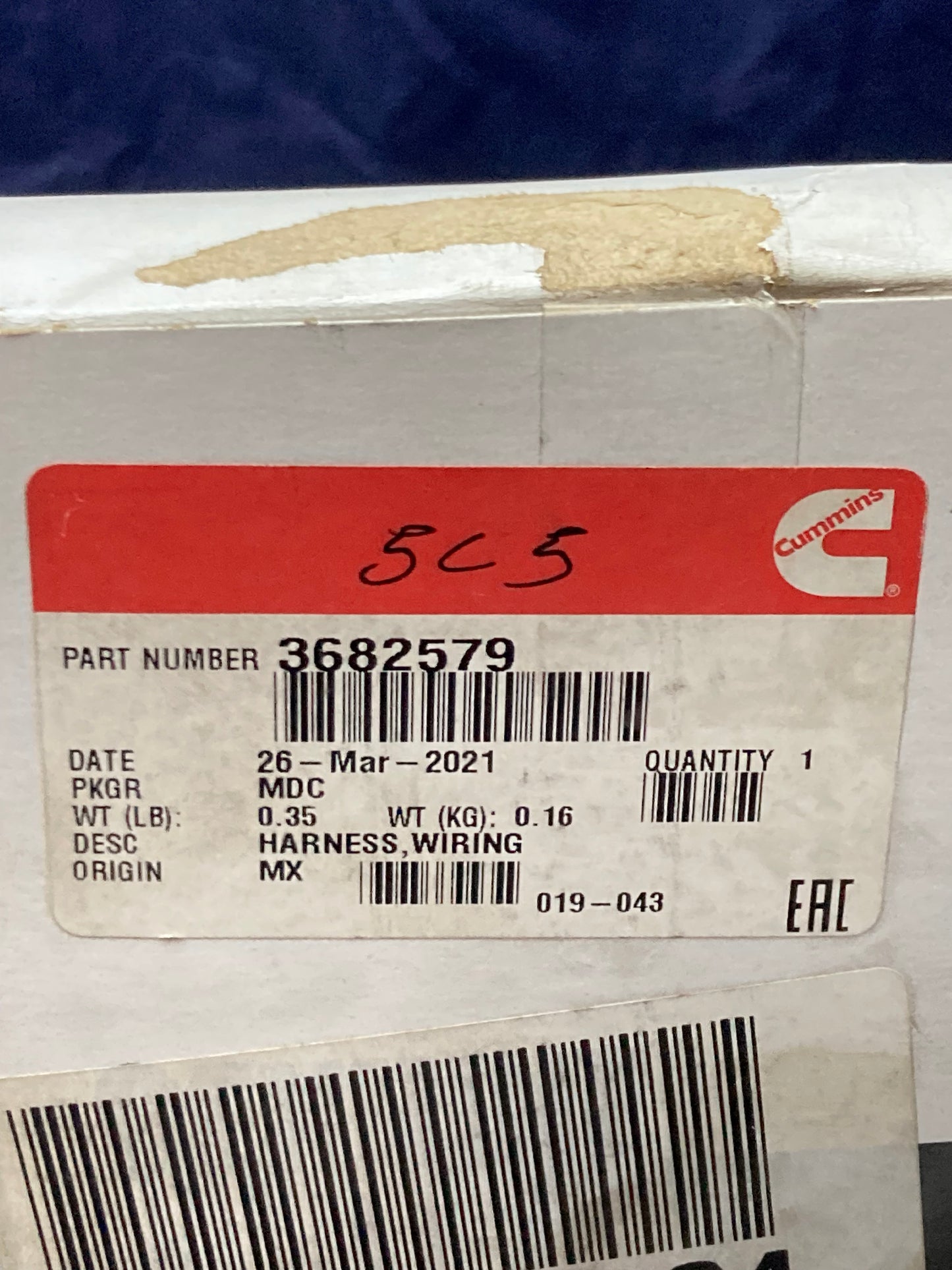 New Genuine Cummins 3682579 Harness, Wiring