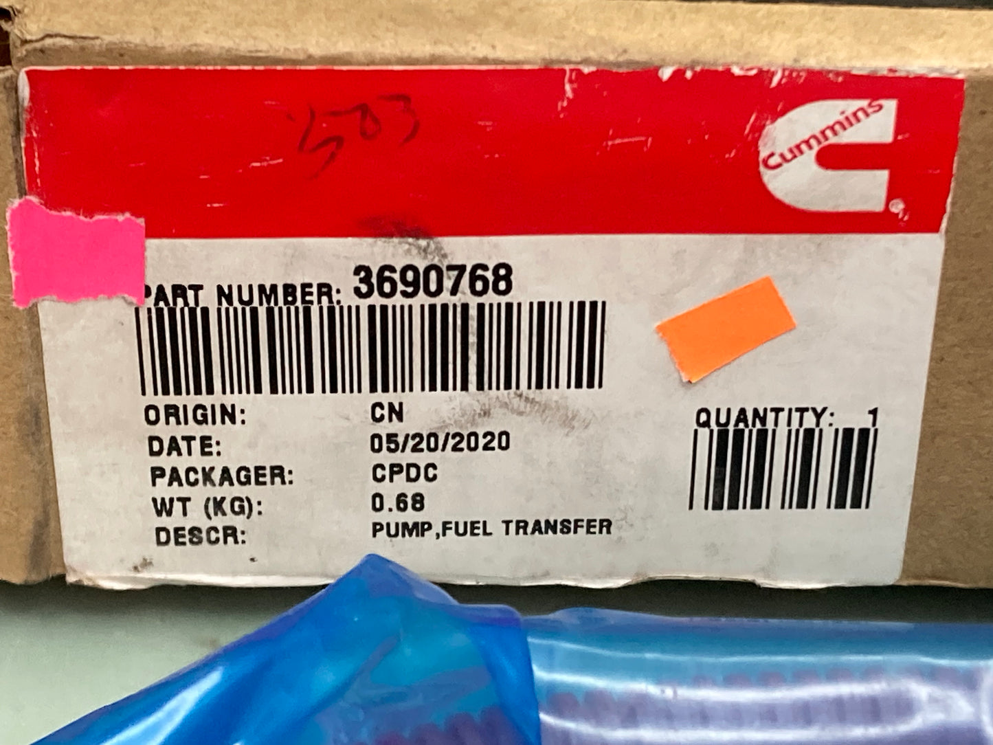 New Genuine Cummins 3690768 Fuel Transfer Pump
