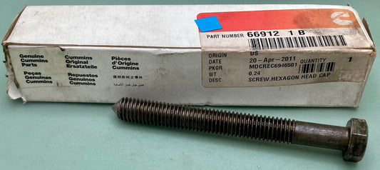 New Genuine Cummins 66912-1B Screw, Hexagon Head Cap
