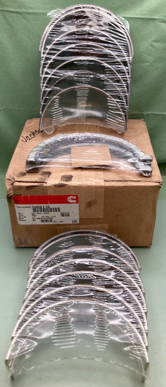 New Genuine Cummins 5406110 Engine Crankshaft Main Bearing Set