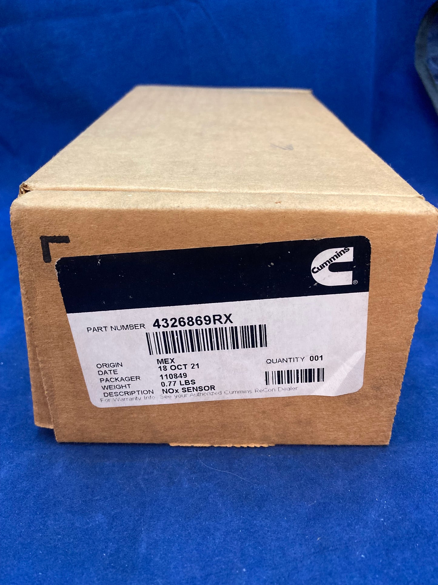 New Genuine Cummins 4326869RX NOX SENSOR