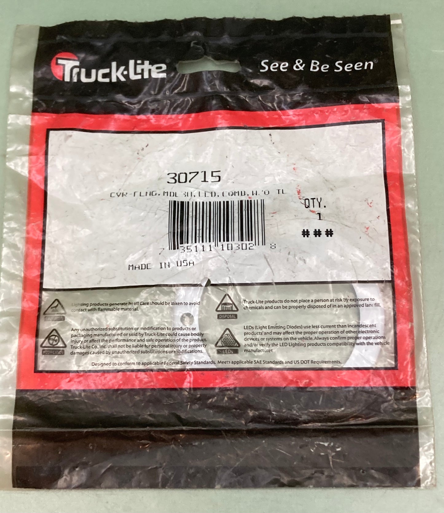 New Genuine Truck Lite 30715 Stainless Steel Lamp Flange Cover 2 inch