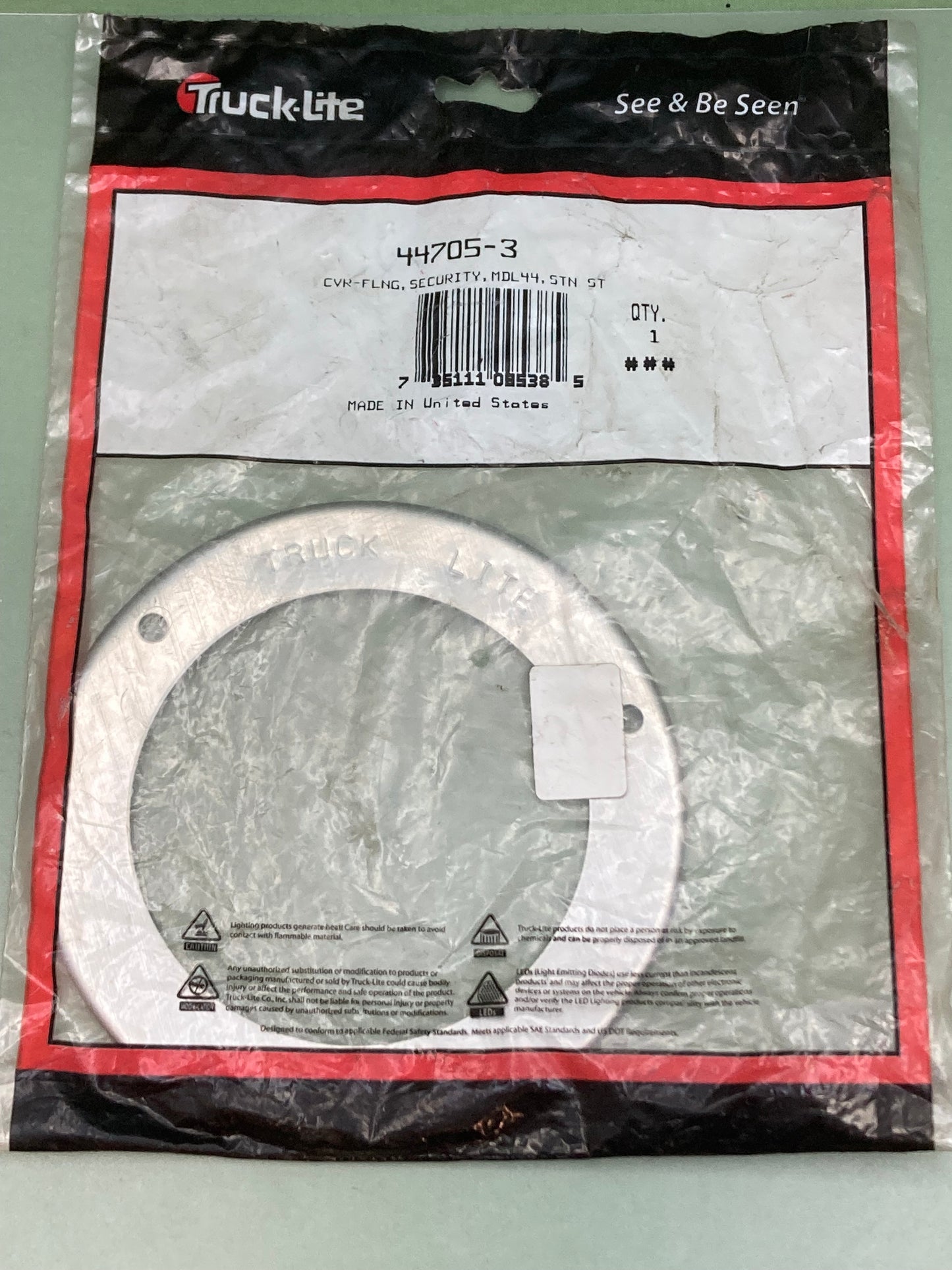New Genuine Truck Lite 44705-3 CVR-FLNG Security MDL44 STN ST