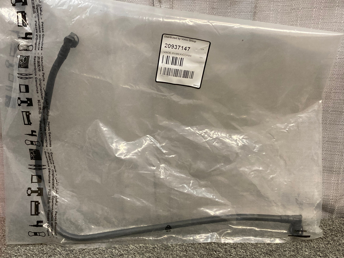 New Genuine Volvo 20937147 Multi-Purpose Hose