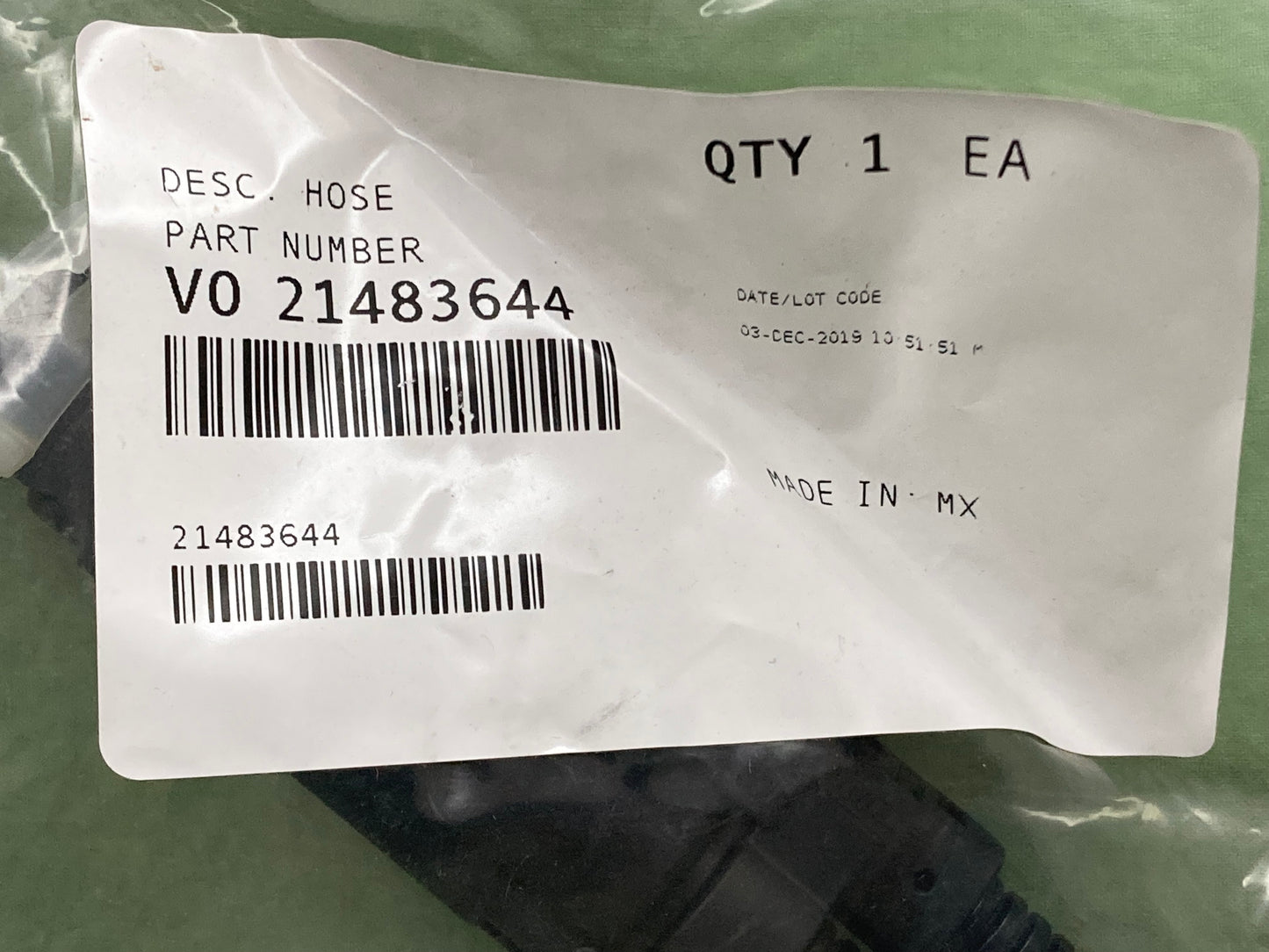 New Genuine Volvo 21483644 Multi-Purpose Hose