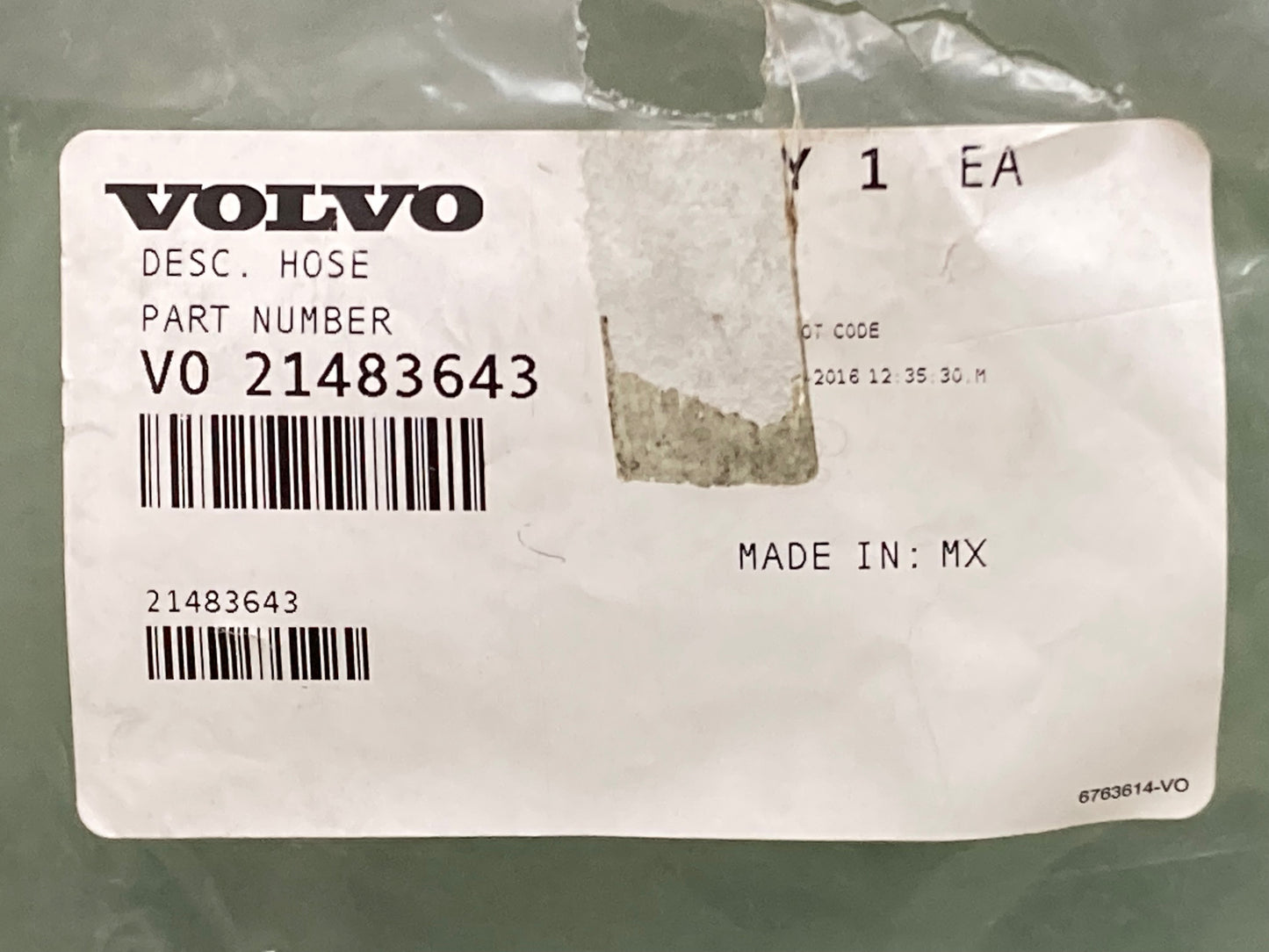 New Genuine Volvo 21483643 Multi Purpose Hose