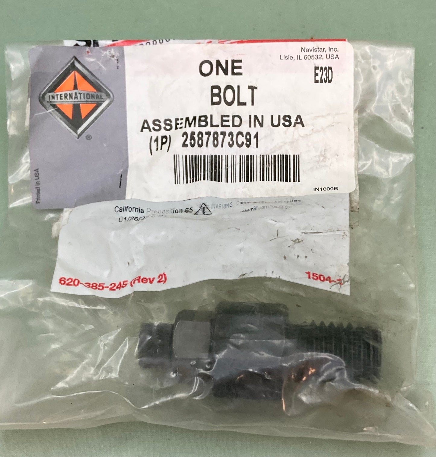 New Genuine International 2587873C91 Bolt Steering Stop 1/2" X 2 1/4"