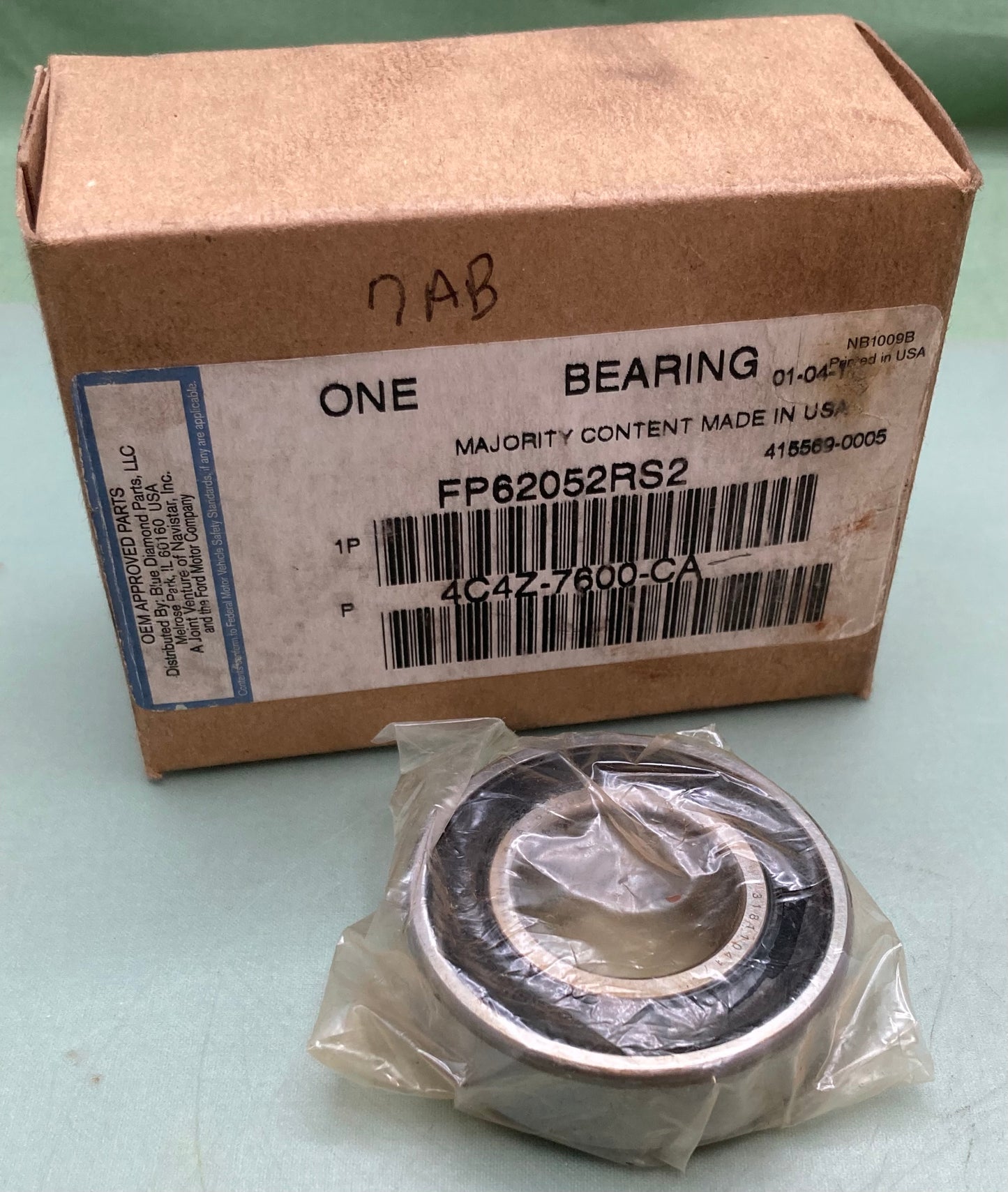 New Genuine International FP62052RS2 Small Size Ball Bearing