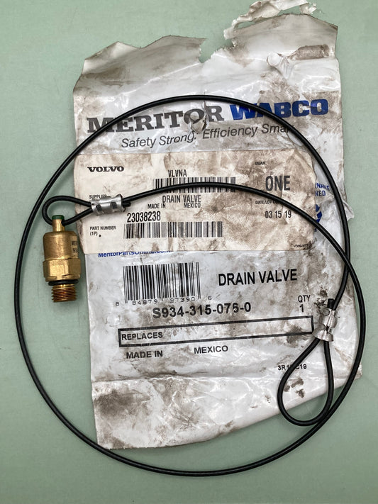 New Genuine Wabco 23038238 Engine Oil Drain Valve