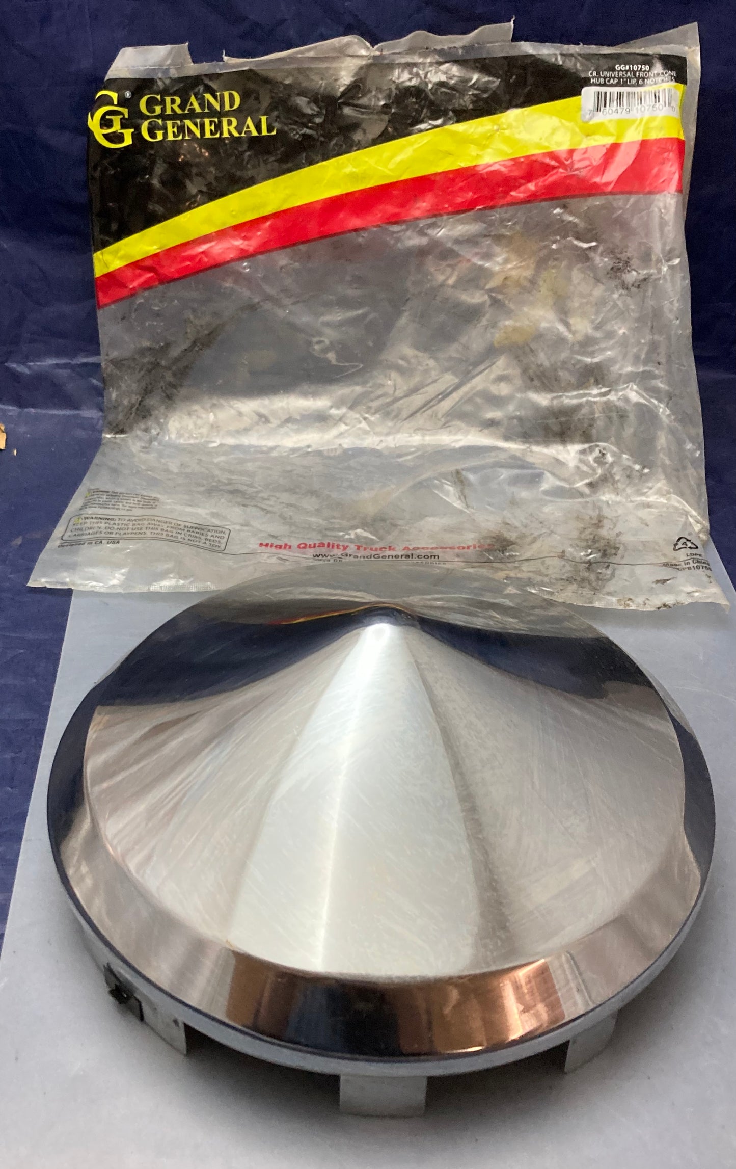 Grand General 10750 Universal Cone Front Hub Cap New Genuine