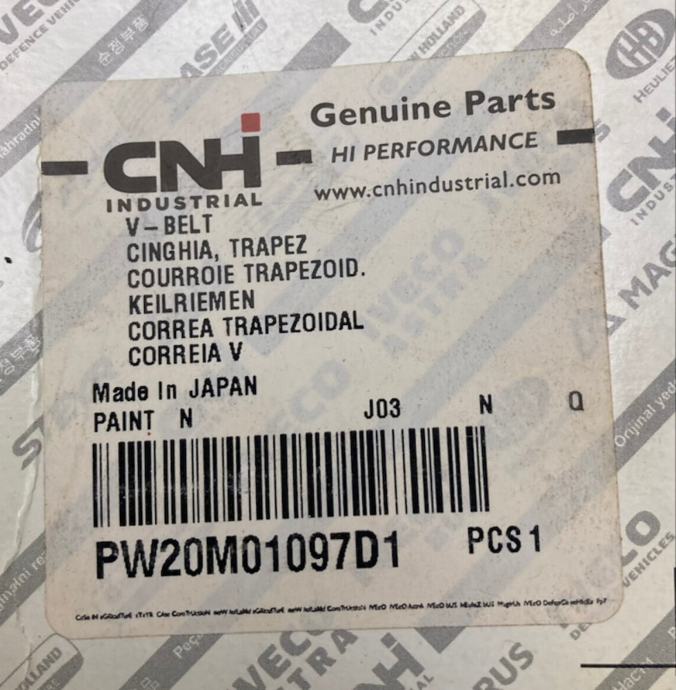 CNH Industrial PW20M01097D1 V-Belt New Genuine