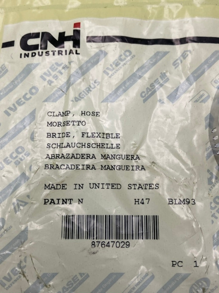 CNH Industrial 87647029 Clamp Hose 40-64MM New Genuine