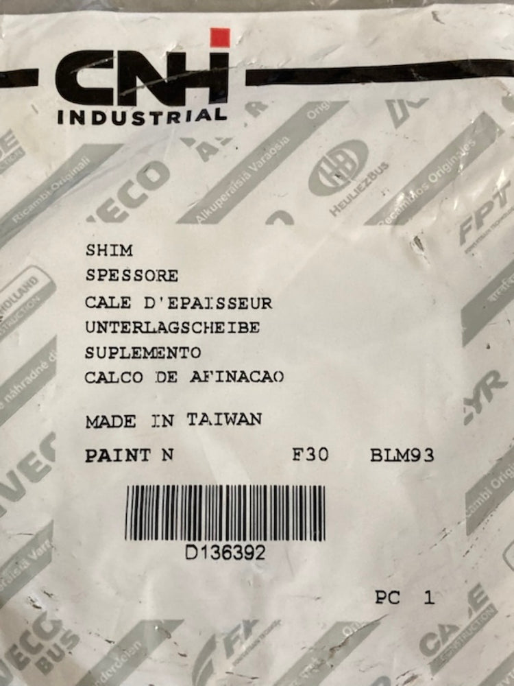 CNH Industrial D136392 Shim New Genuine