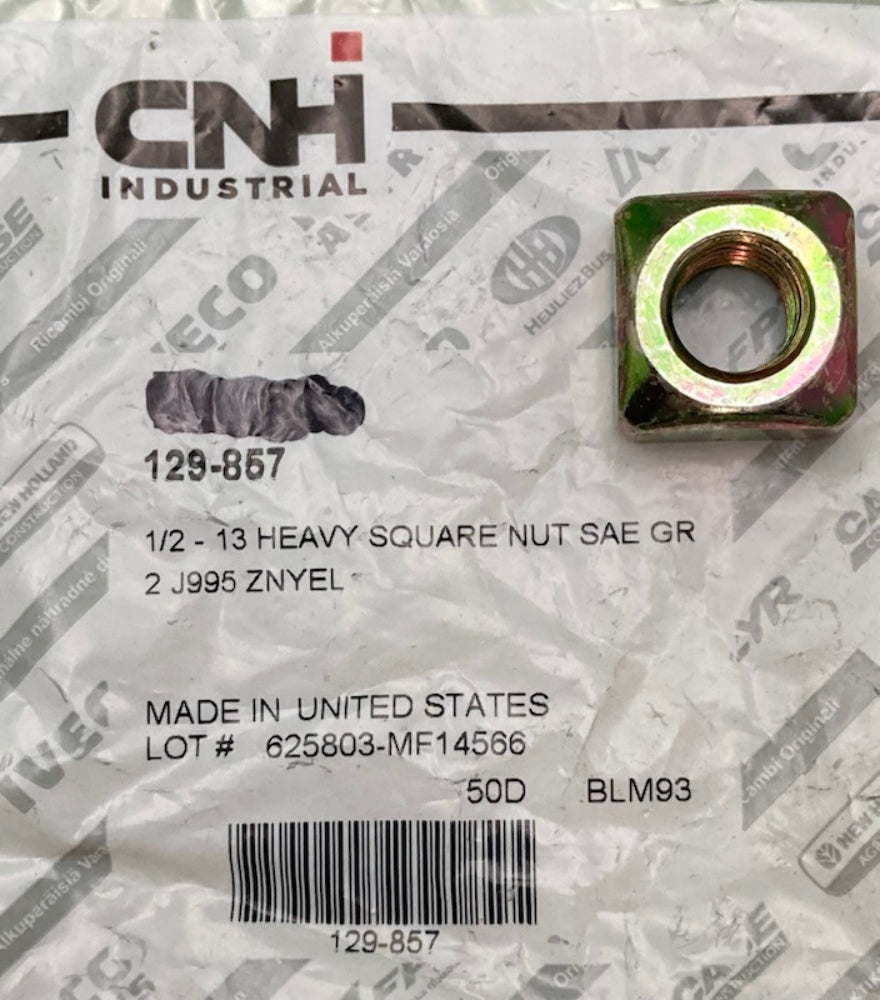CNH Industrial 129-857 Heavy Square Nut New Genuine