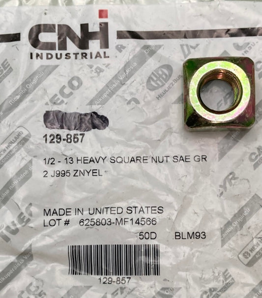 CNH Industrial 129-857 Heavy Square Nut New Genuine