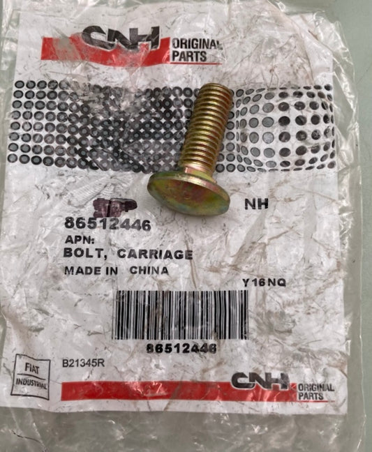 Qty 3 CNH Industrial 86512446 Carriage Bolt New Genuine