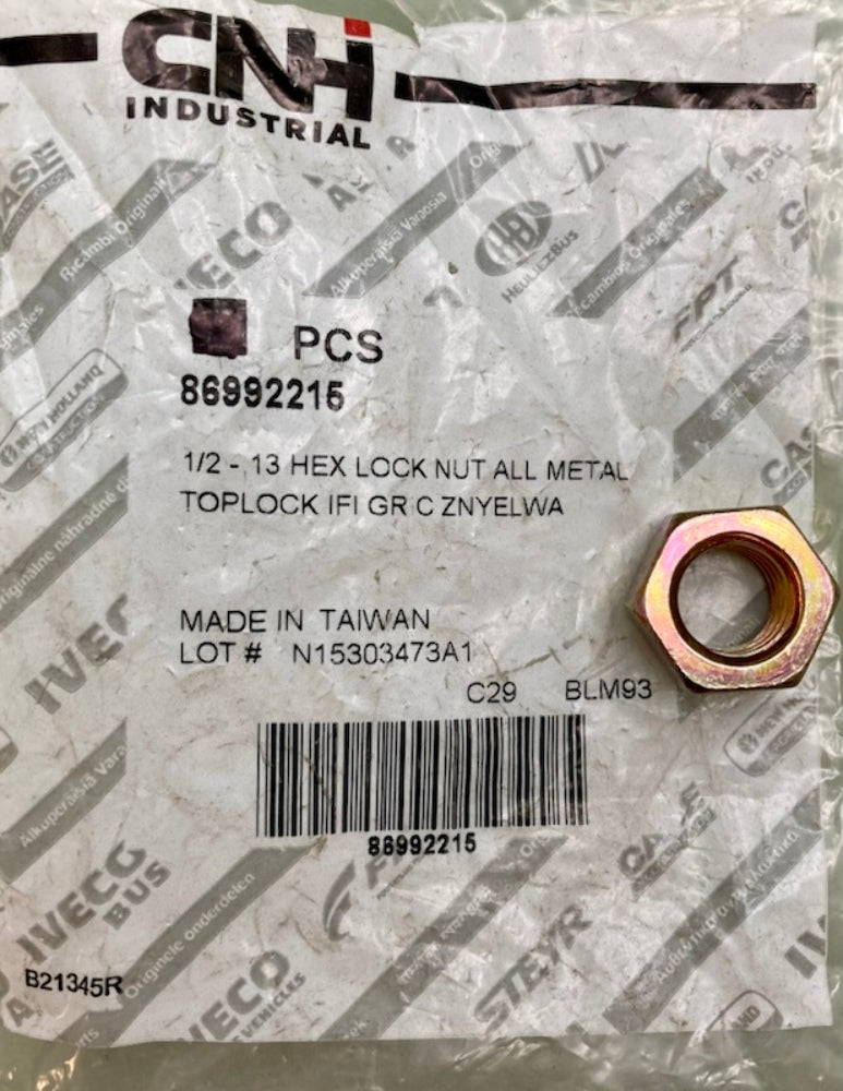 CNH Industrial 86992215 Hex Lock Nut New Genuine