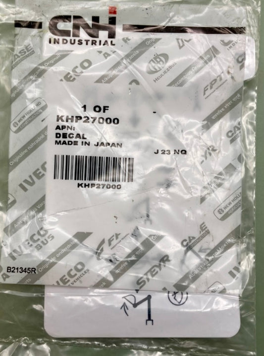 CNH Industrial KHP27000 Decal New Genuine