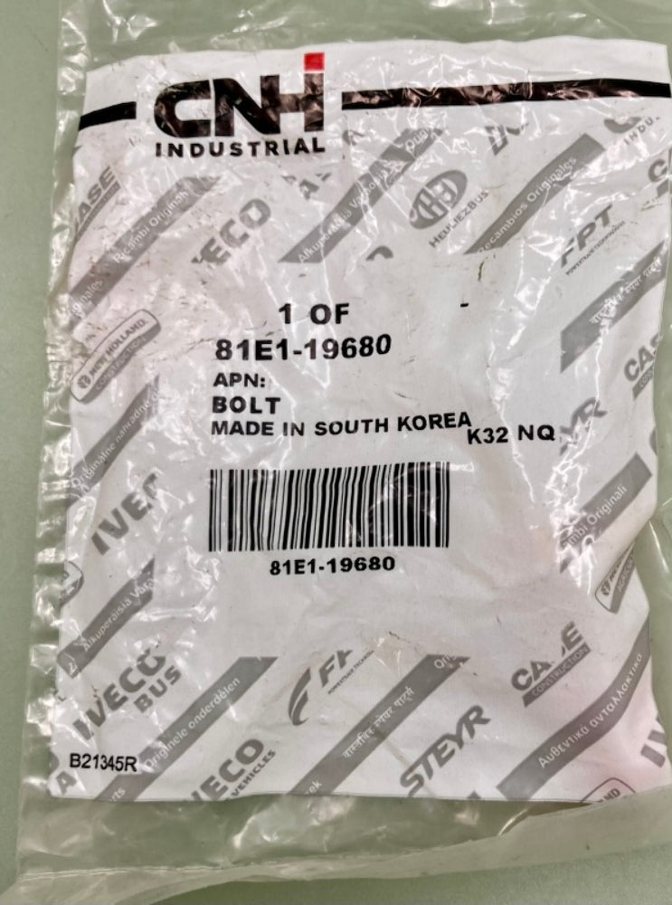 CNH Industrial 81E1-19680 Bolt New Genuine