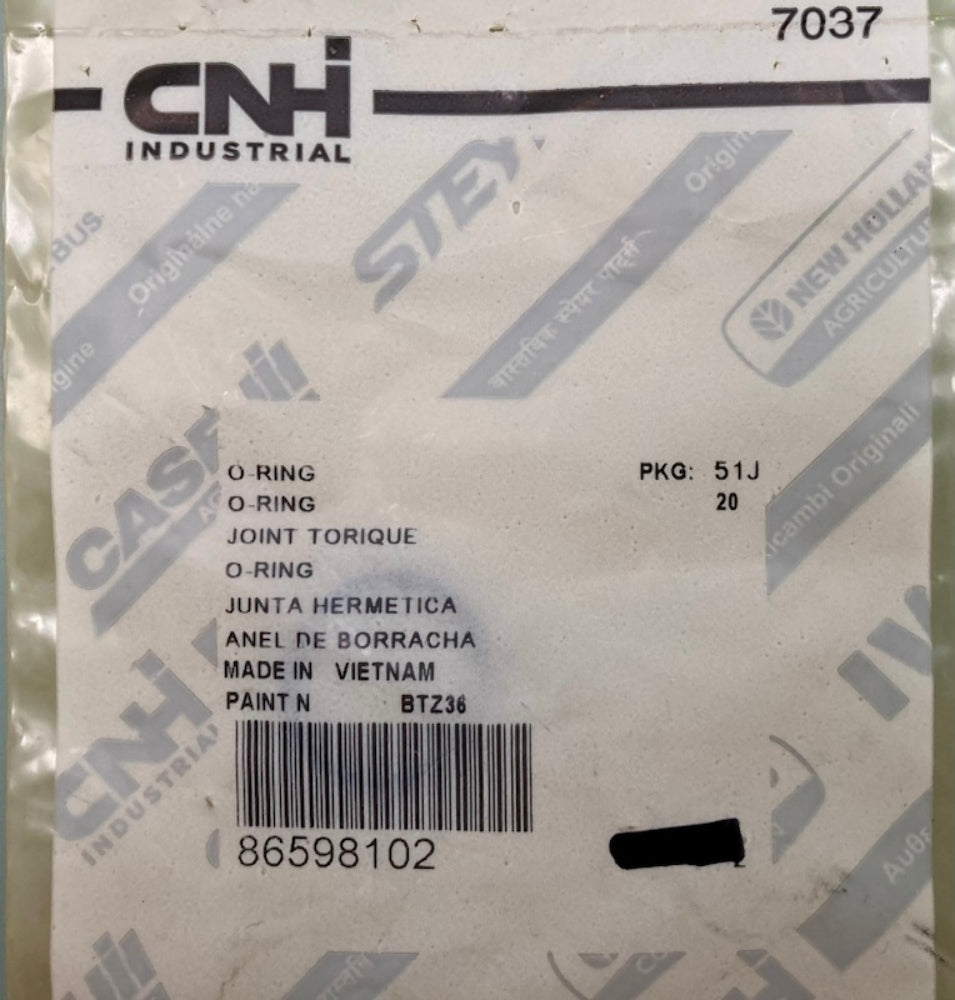 CNH Industrial 86598102 O-Ring New Genuine
