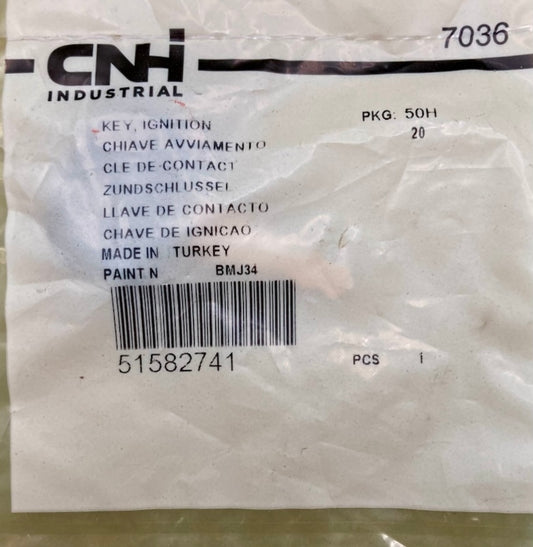 CNH Industrial 51582741 Ignition Key New Genuine