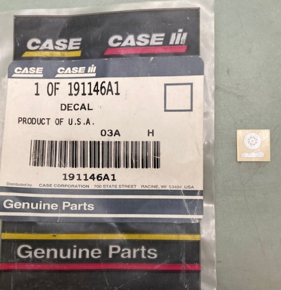 Case 191146A1 Decal New Genuine