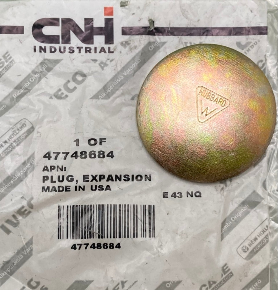 CNH Industrial 47748684 Plug Expansion New Genuine