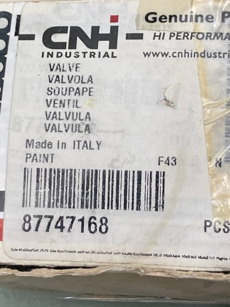 CNH Industrial 87747168 Valve New Genuine