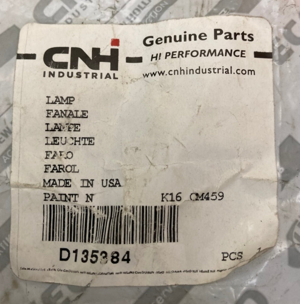 CNH Industrial D135384 Lamp New Genuine