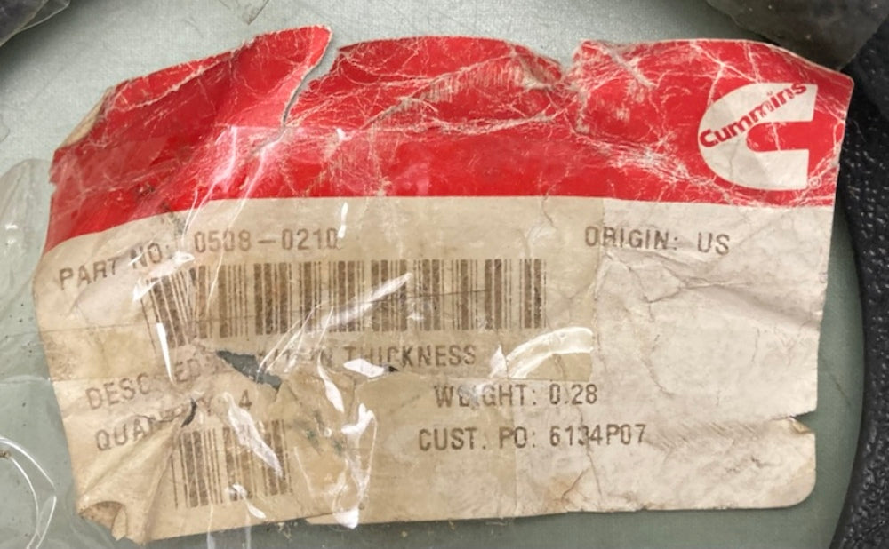 Cummins 0508-0210 Edging 1/16 Inch Thickness New Genuine 508-0210