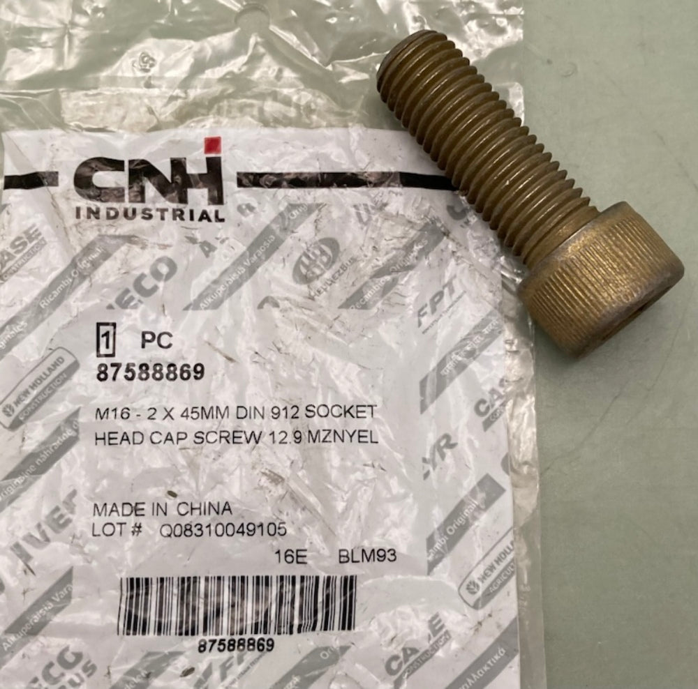 CNH Industrial 87588869 M16-2x45MM DIN 912 Socket Head Cap Screw New Genuine