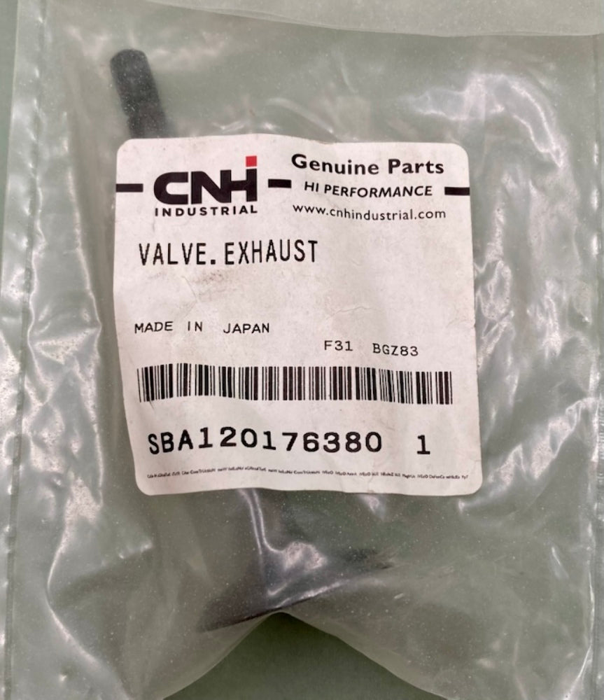 CNH Industrial SBA120176380 Exhaust Valve New Genuine