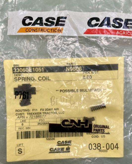 CNH Industrial 33060E1051 Coil Spring New Genuine