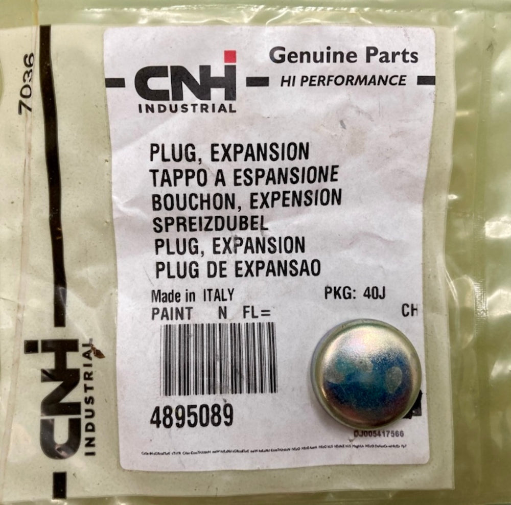 CNH Industrial 4895089 Expansion Plug New Genuine