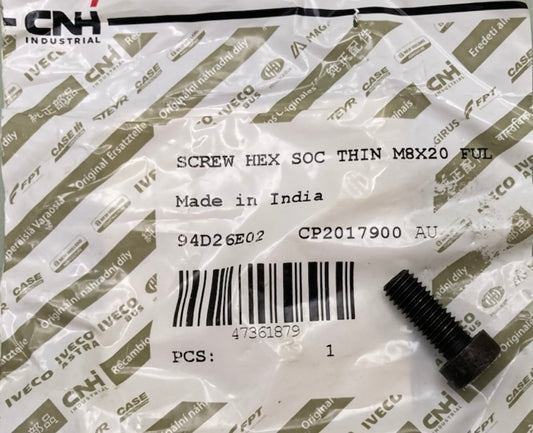 CNH Industrial 47361879 Screw Hex SOC Thin M8X20 New Genuine