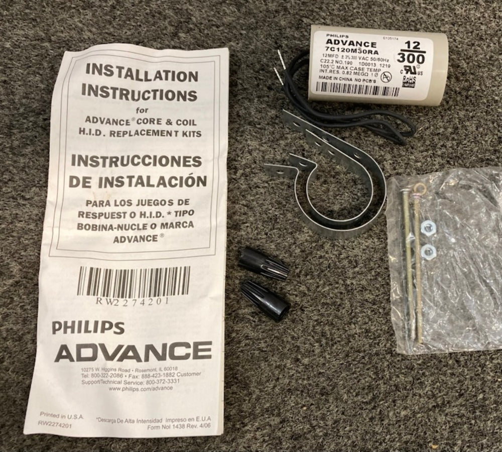 Philips Advance RW2274201 Capacitor Core & Coil H.I.D. Kit New Genuine