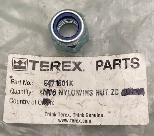 QTY 50 Terex 6471601K M16 Nylon/Ins Nut ZC New Genuine