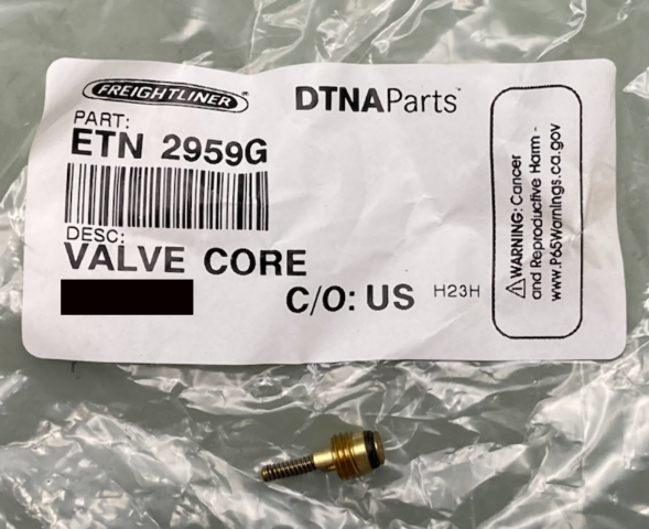 Freightliner 2959G Valve Core - Schrader New Genuine