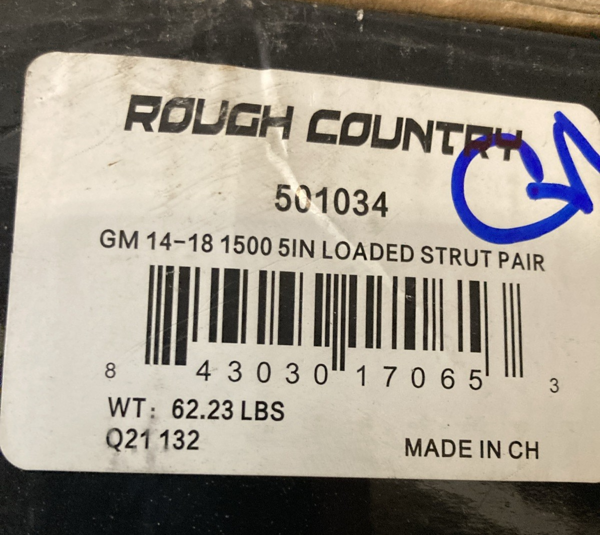 New Genuine Rough Country 501034 5" Lifted N3 Struts for 14-18 Chevy/GMC 1500